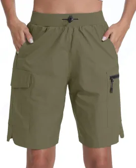 Women's Hiking Cargo Shorts Quick Dry Lightweight Shorts for Travel Athletic