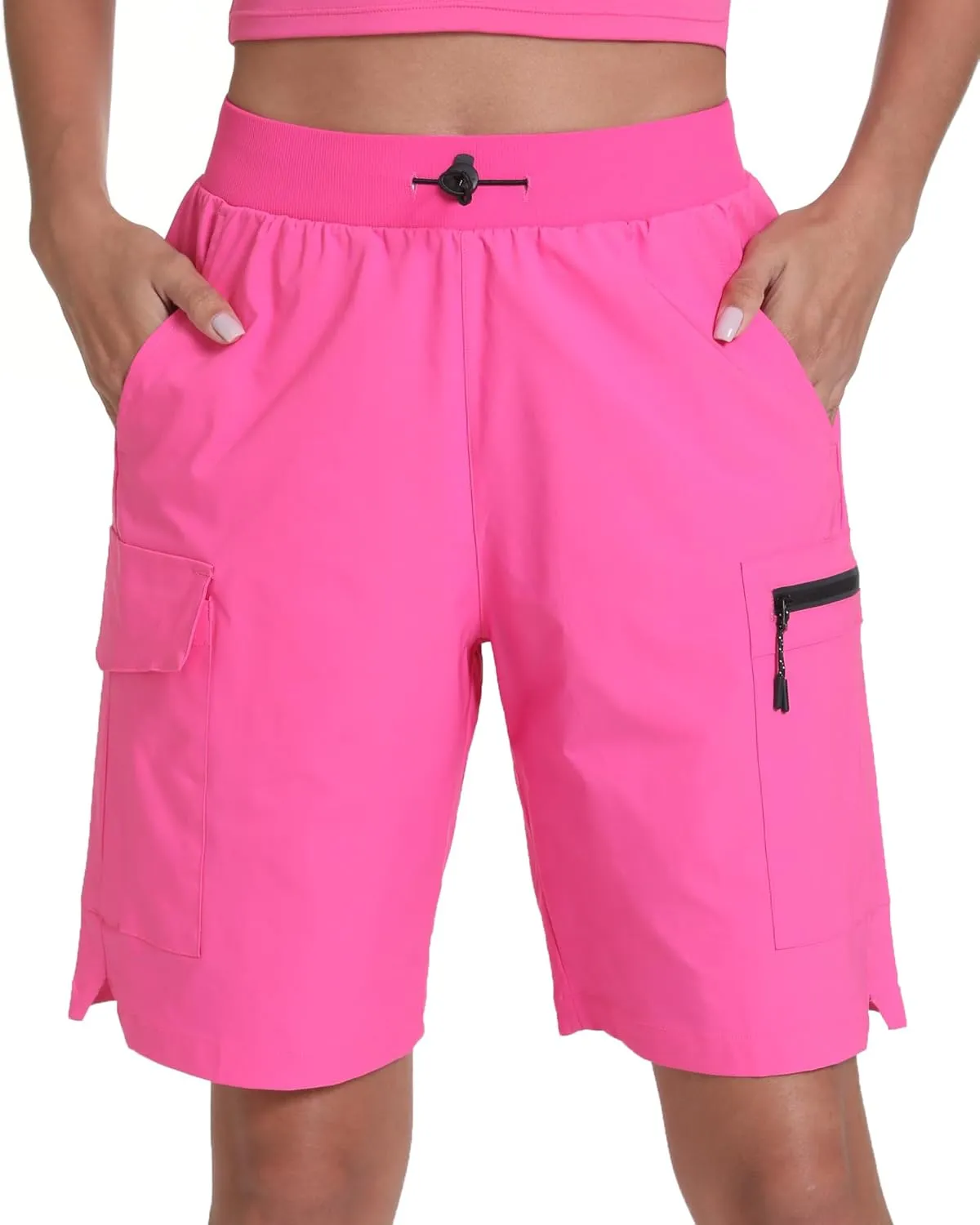 Women's Hiking Cargo Shorts Quick Dry Lightweight Shorts for Travel Athletic