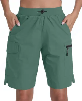 Women's Hiking Cargo Shorts Quick Dry Lightweight Shorts for Travel Athletic