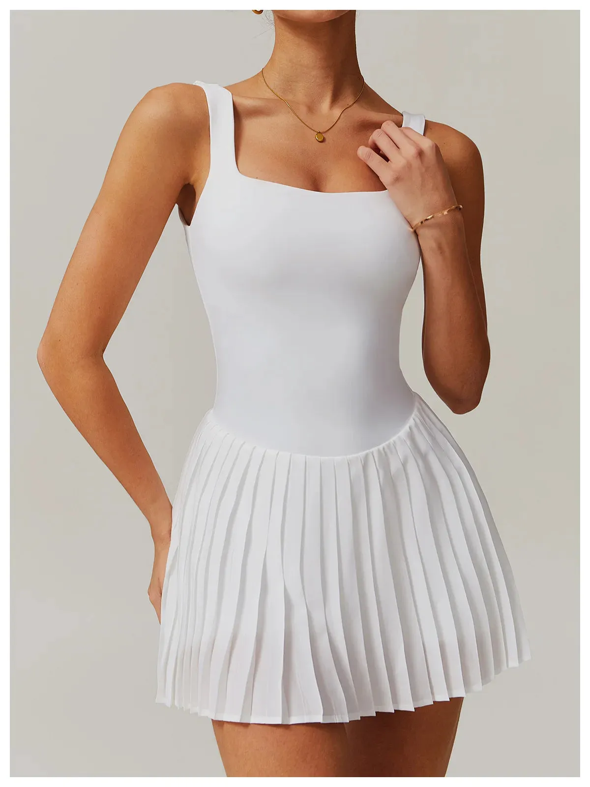Women’s One-Piece Tennis Skirt Yoga Jumpsuit