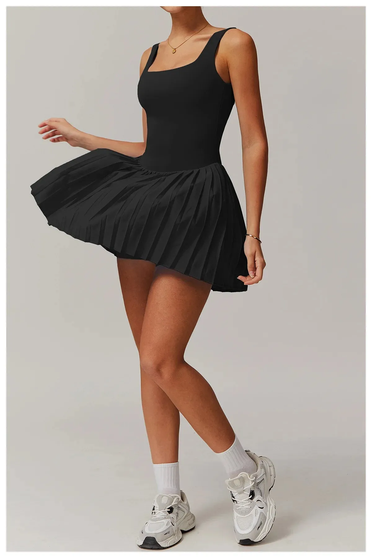 Women’s One-Piece Tennis Skirt Yoga Jumpsuit