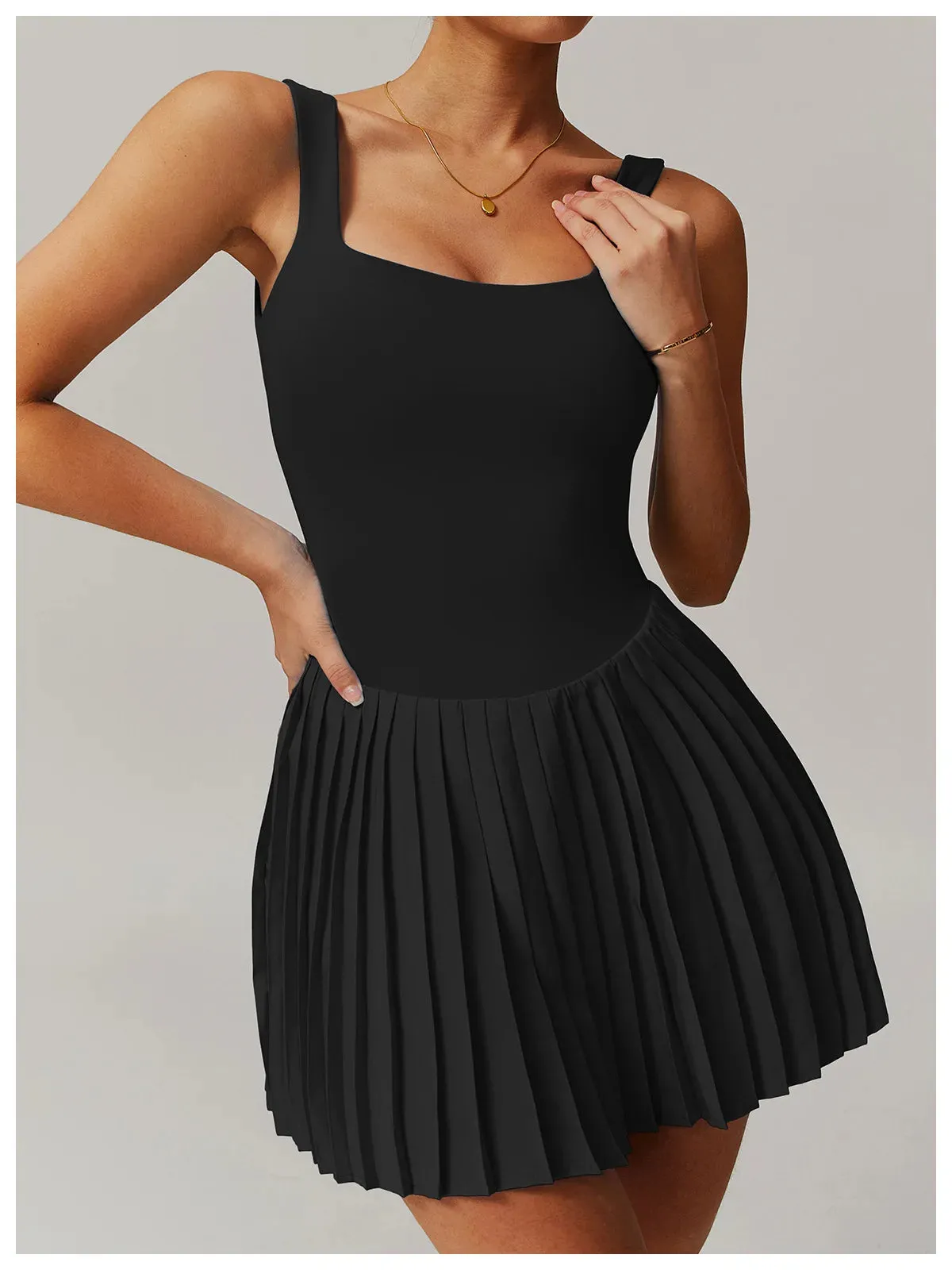 Women’s One-Piece Tennis Skirt Yoga Jumpsuit