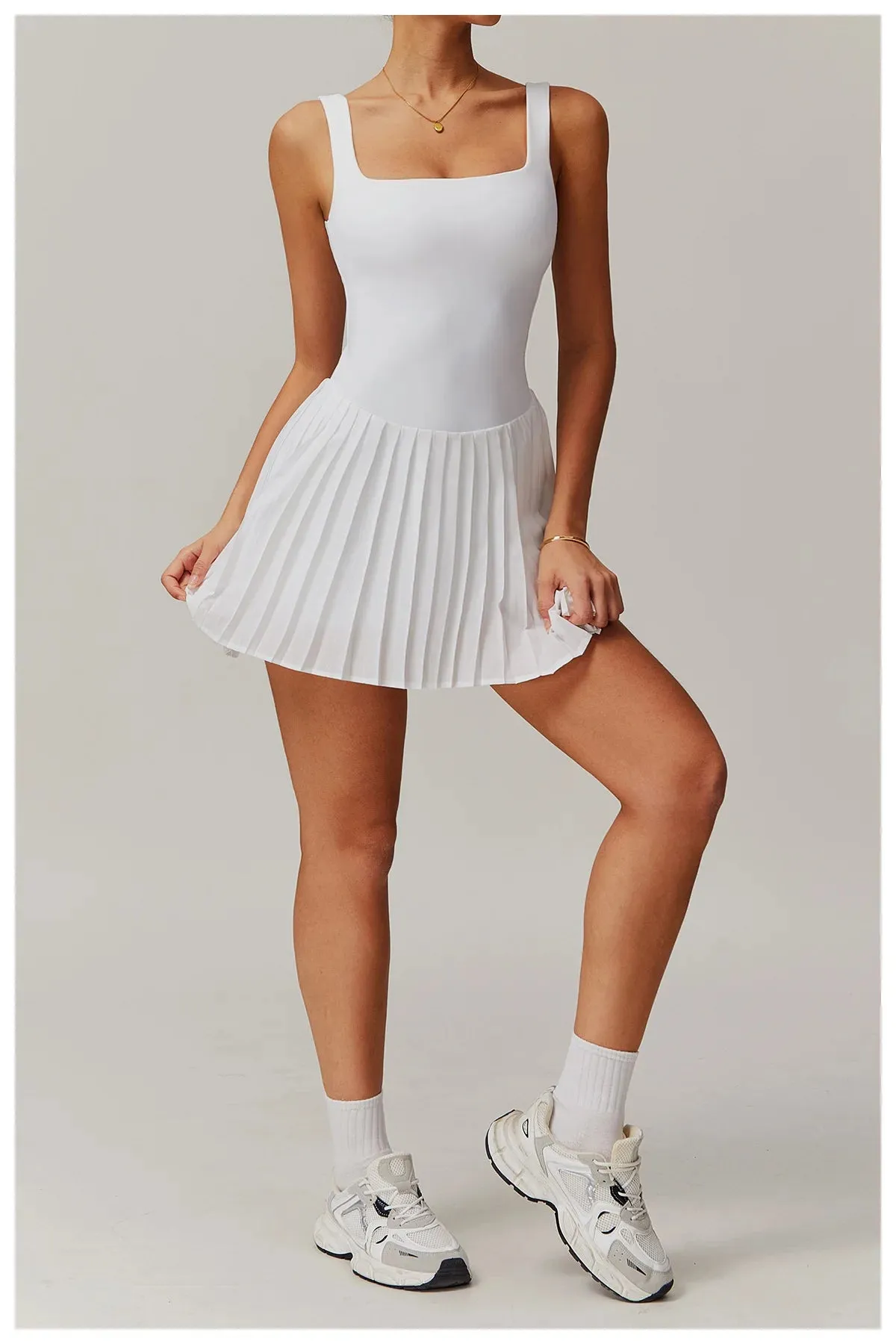 Women’s One-Piece Tennis Skirt Yoga Jumpsuit