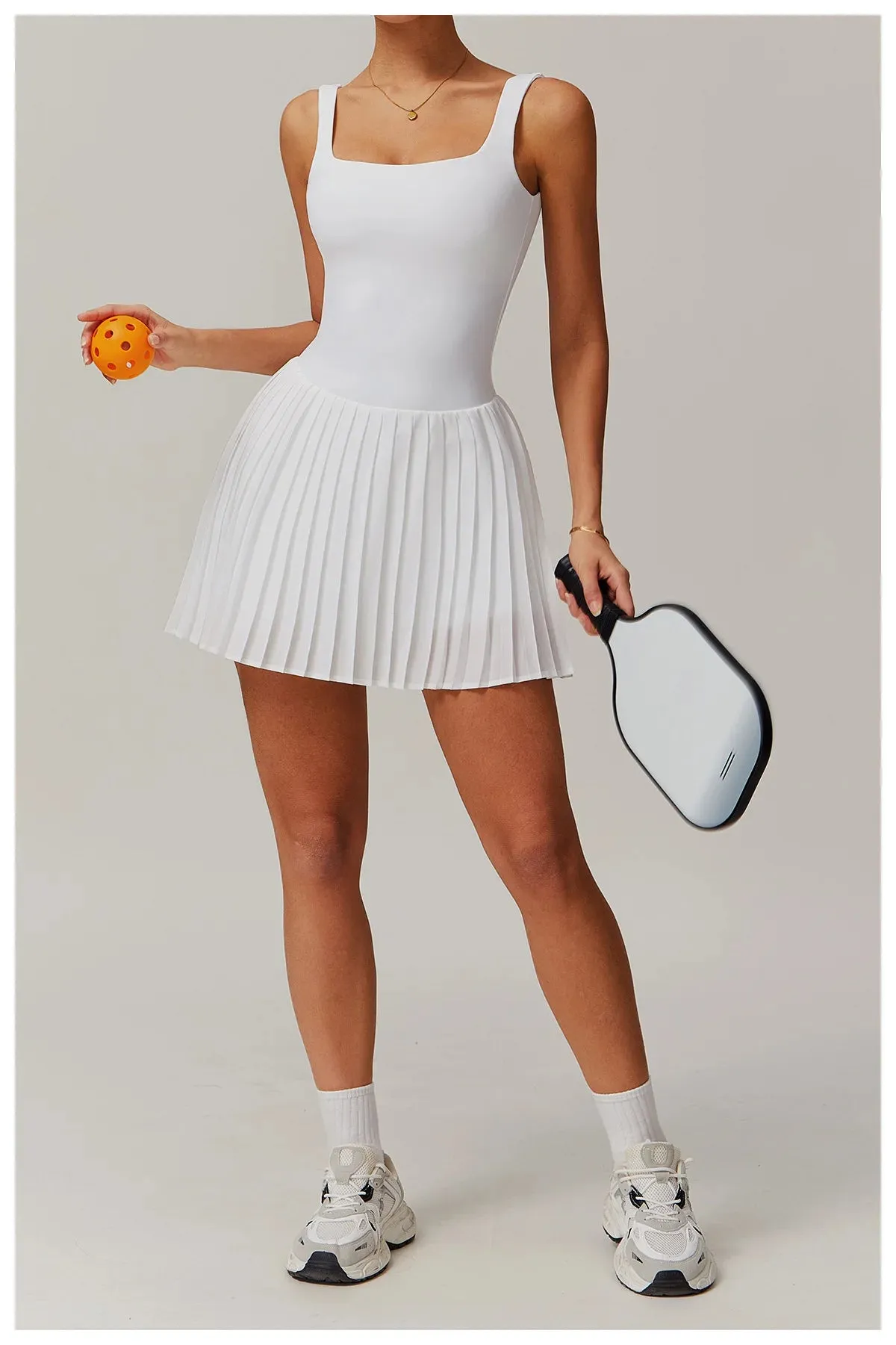 Women’s One-Piece Tennis Skirt Yoga Jumpsuit