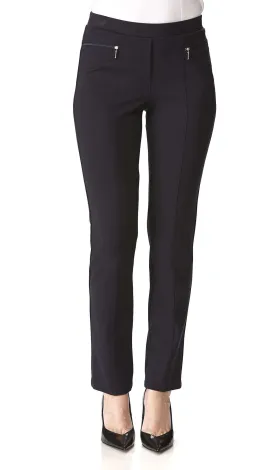 Women's Pants Navy Top Quality Stretch Pant Our best Seller Flattering Comfort Fit Made In Canada Yvonne Marie Boutiques